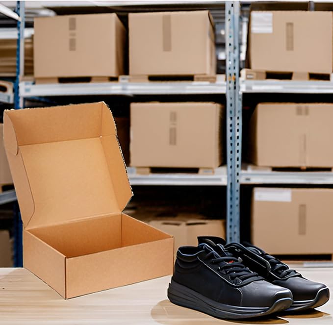 Small Shipping Boxes 12x9x4 Inches - Kraft Brown Corrugated Cardboard Boxes (20-Pack) for Mailing, Packing, Small Business & Gift Packaging - Recyclable & Sturdy
