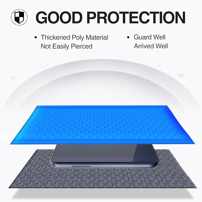 UCGOU Bubble Mailers 5x8.6 Inch Usable Size 5x7 Inch Blue 100 Pack Padded Envelopes Small Business Mailing Packages Self Seal Adhesive Waterproof Boutique Shipping Bags for Jewelry Makeup Supplies