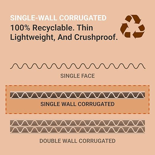 Aviditi White Corrugated Cardboard Mailing Boxes, 6 1/2" x 2 3/4" x 2 1/2" (Pack of 50) Crush-Proof Mailers, Small Cardboard Boxes for Shipping, Packing, Moving, and Storage