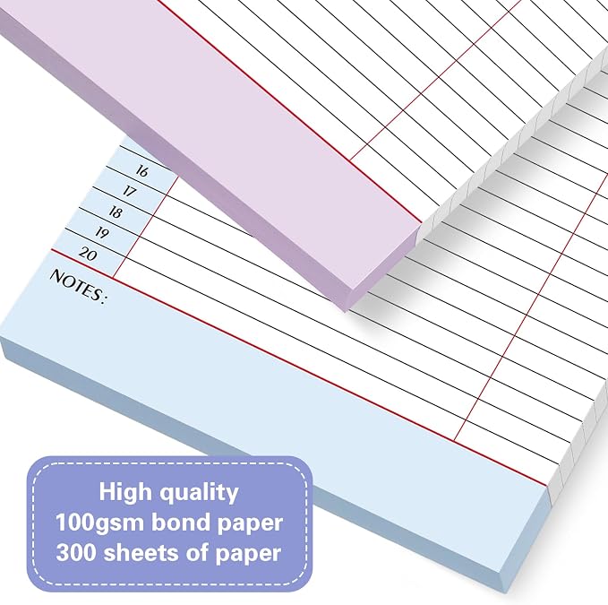 Spakon 300 Sheets Daily to Do List Notepad Notebook Library Card to Do Planner Checklist Memo Writing Pad Schedule Reminder Office Homework Planner for Task, 6" x 8 (Retro,Pink,Blue,Purple)