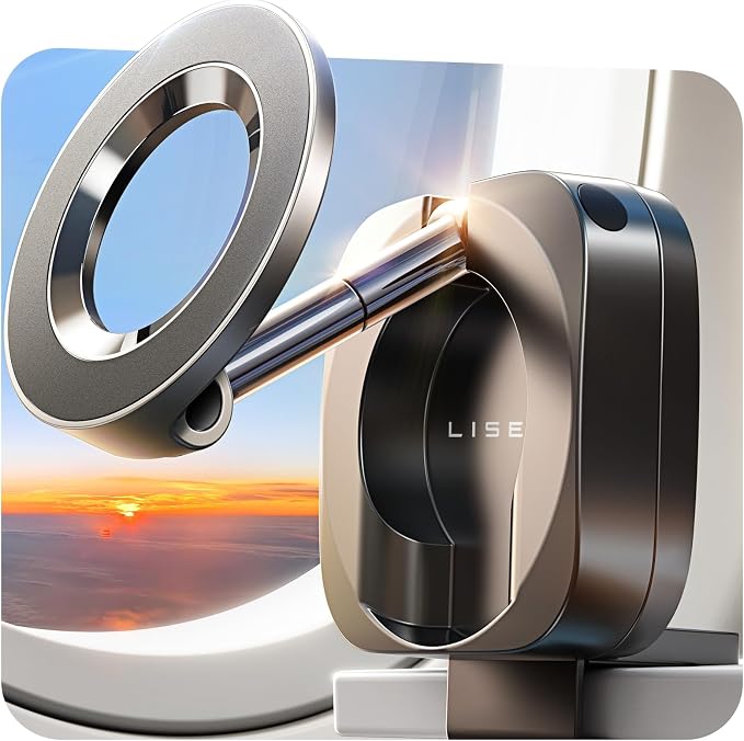 LISEN Airplane Travel Essentials for Flying Airplane Phone Holder for Desk | Phone Stand Hands Free MagSafe Travel Accessories Flying Long Flight Essentials Airplane Gadgets Gifts for Men