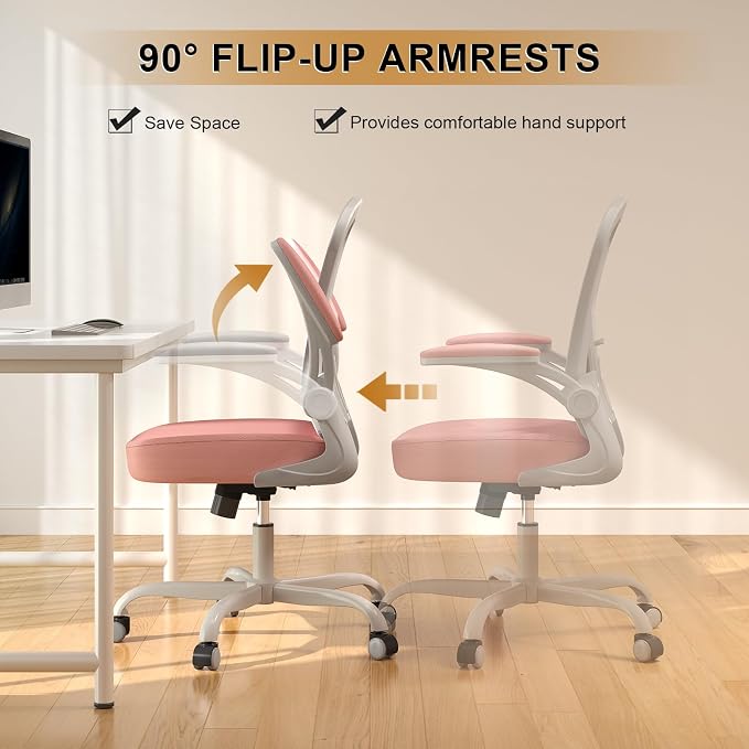 Office Chair|Ergonomic Desk Chairs 330LBS Capacity | Flip-up Armrests,Mesh Computer Chair,High Back,Comfy Work,Adjustable Lumbar Support