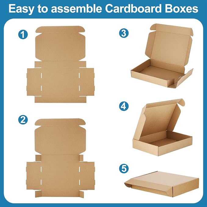 Famagic 12 Pack 6x4x3 Inch Small Shipping Boxes - Brown Corrugated Cardboard Mailer Packing Boxes for Small Business Mailing Boxes for Packaging, Bulk