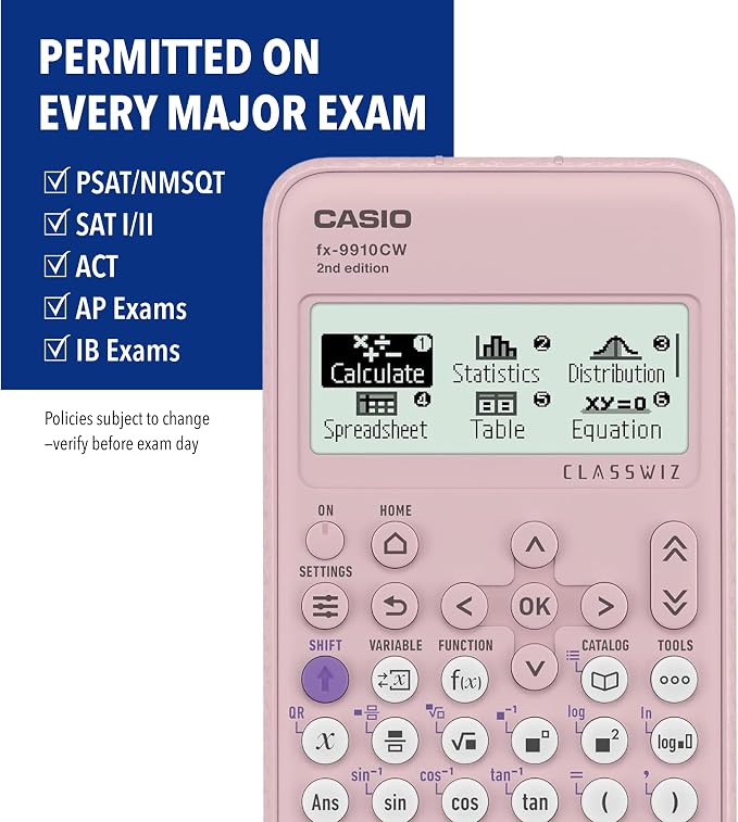 Casio FX-9910CW-PK-W-IT Scientific Calculator | Advanced scientific calculator suited for engineering, science and statistics coursework