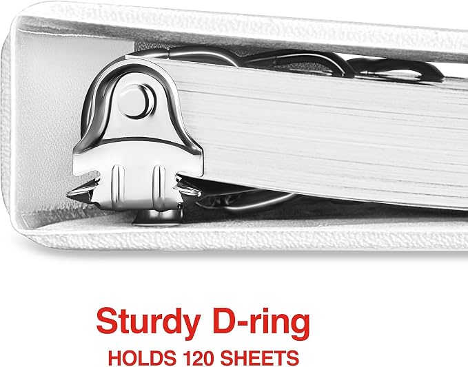 Staples 1/2" 3-Ring View Binder, D-Ring, White, 4/Pack