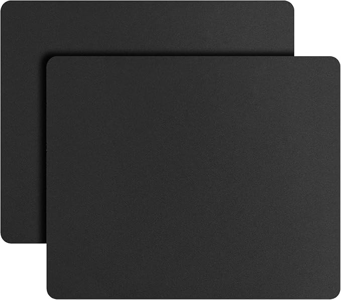 Mouse Pad 8.0×7.5×0.12 inches Premium-Textured Non-Slip Rubber Base Mouse Mat Mousepad for Office & Home, Black (2 Pack)