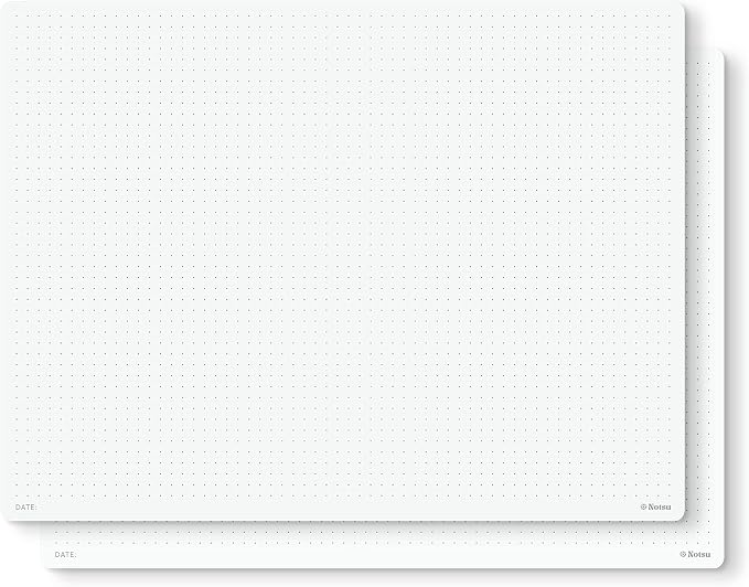 Dot Grid Notepads 8.5 x 11 inch, 2 Pack | Minimalist Dotted Memo Mouse Pads with Premium Thick Paper, Letter Size