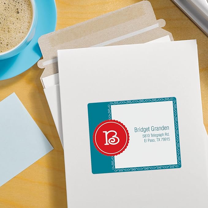Avery Print-to-the-Edge Printable Shipping Labels, 3" x 3.75", Matte White, Sure Feed Technology, Laser & Inkjet Compatible, 150 Blank Labels, Great for Mailing, Branding, and More (6874)