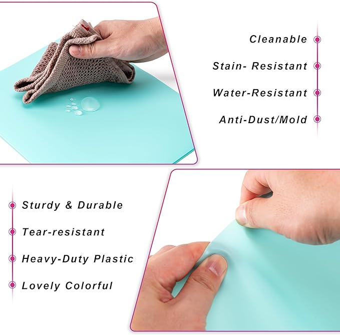 Plastic Folders with Pockets (7 Pack, Sweet Colors), Durable Heavy Duty File Folders with Business Card Slot, 2-Pocket Folder for Schoolwork & Office,Letter Size