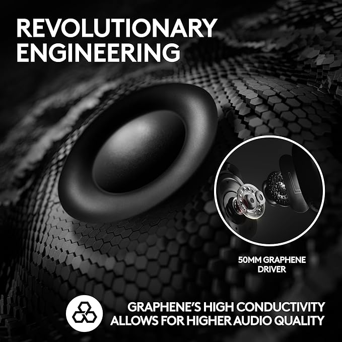 Logitech G PRO X 2 Lightspeed Wireless Gaming Headset, Detachable Boom Mic, 50mm Graphene Drivers, DTS:X Headphone 2.0—7.1 Surround, Bluetooth/USB/3.5mm Aux, for PC, PS5, PS4, Nintendo Switch - White