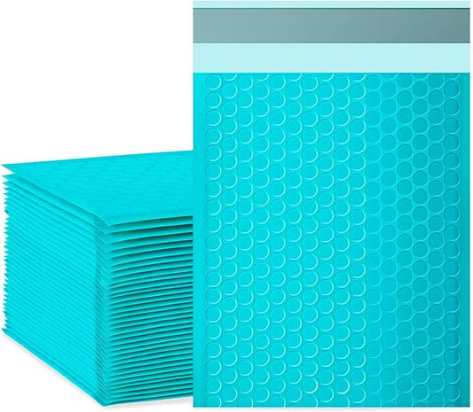 Bubble Mailers, 8.5x11 Inch Padded Bubble Mailers Pack of 50 Bubble Envelopes Opaque Self Seal Adhesive Waterproof Bags for Shipping and Packaging (Teal, 8.5x11-50Pc)