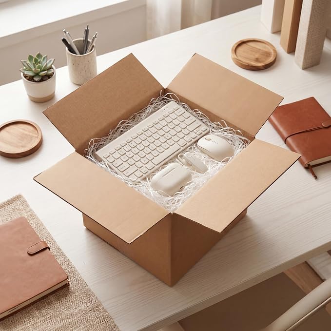 CRUGLA 12x12x12 Shipping Boxes 10 Pack, Brown Corrugated Cardboard Boxes with Side-Lock and Pre-Applied Double-Sided Tape, Easy Assemble Packing Mailer Boxes for Small Business Shipping