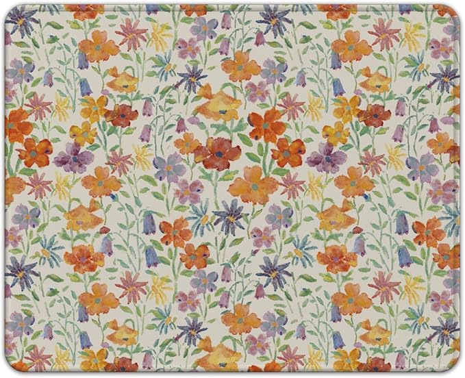 Premium Stitched Mouse Pad 10.2 x 8.3 in | Smooth, Washable Desk Mat with Non-Slip Base | Personalized Cute MousePads for Gaming,Work,Laptop, Computer, Office, Home (Spring Blooms)