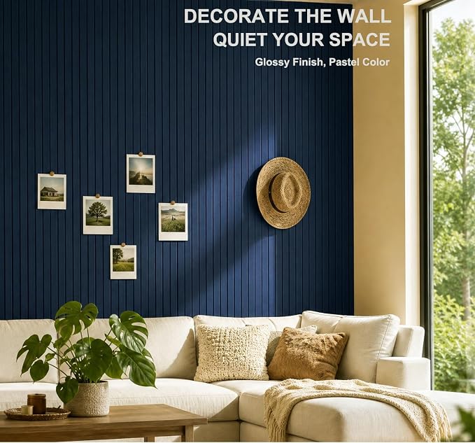0.47" Thick Felt Pin Board 48"x36" Large Cork Board Alternative 12 Pack 11.81"x11.81"Felt Bulletin Board Wall Tiles Notice Board with 60 Pushpins for Home Office School(Fine-Dark Blue)