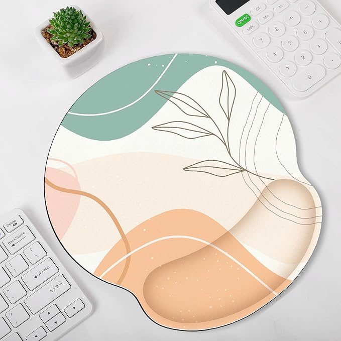 Ergonomic Mouse Pad with Wrist Rest, Small Mousepad with Non-Slip Rubber Base and Smooth Surface, Blue Mouse Pads for Desk, Office Desk Accessories
