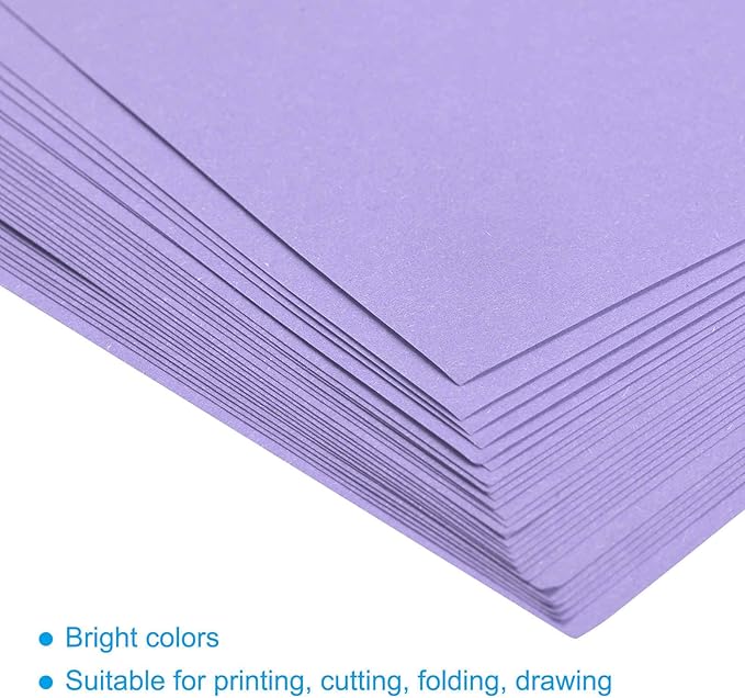 MECCANIXITY 100 Sheets Colored Copy Paper 8.3 x 11.7 Inch Printer Paper 80gsm Light Purple for Office Printing, Document Copying, Invitations, Forms, Art Projects