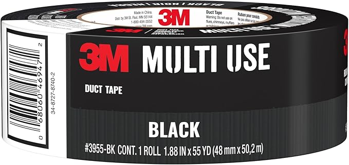 3M Multi-Use Colored Duct Tape, Brown with Strong Adhesive and Water-Resistant Backing, Multi-Surface 3M Duct Tape for Indoor and Outdoor Use, 1.88 Inches x 20 Yards, 1 Roll (3920-BR)
