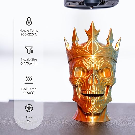 AMOLEN 3D Printer Filament Bundle, Triple Colors Coextrusion Silk PLA Filament 1.75mm +/-0.02mm,Shiny Color Change 3D Printer Filament for Most FDM 3D Printer 200g X 4 Pack