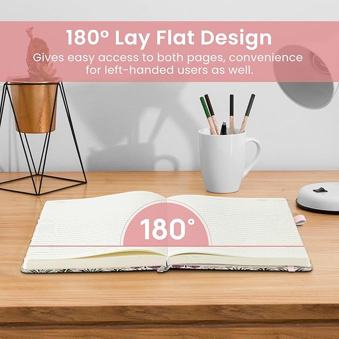 Lined Journal Notebook for Women & Men, Hardcover Leather Journal for writing, A5 College Ruled Notebook for Work & Note Taking, Perfect for Office School Home Supplies, 160 Pages, Butterfly Patchwork