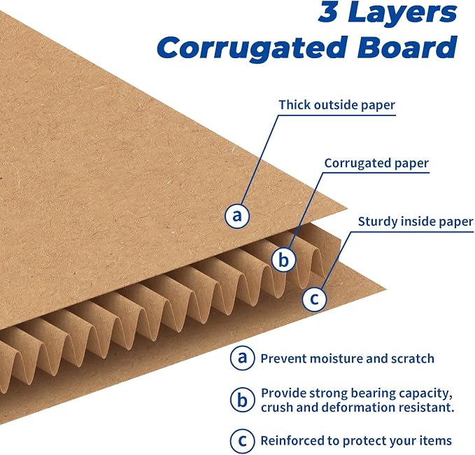 CRUGLA 30 Packs 4x4x4 Shipping Boxes for Small Business, Corrugated Cardboard Boxes Bulk for Shipping Packing Mailing