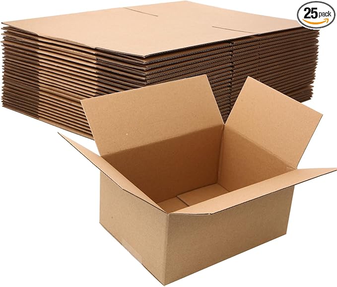 25 Packs 7"x5"x4" Small Cardboard Shipping Boxes for Mailing, Packing and Storing (7x5x4)