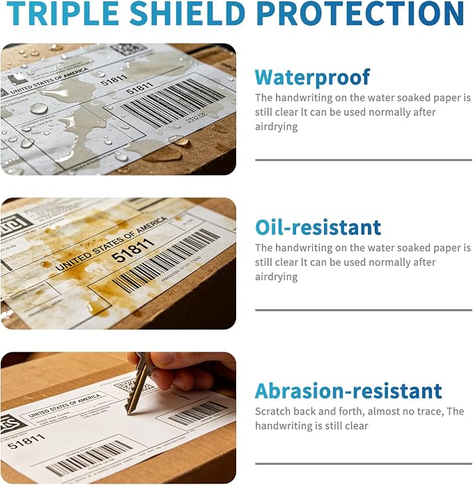 9527 Product 4" x 6" Thermal Labels for Zebra Rollo Direct Thermal Printers, 1 Roll 250 Labels Blank Direct Thermal Shipping Label