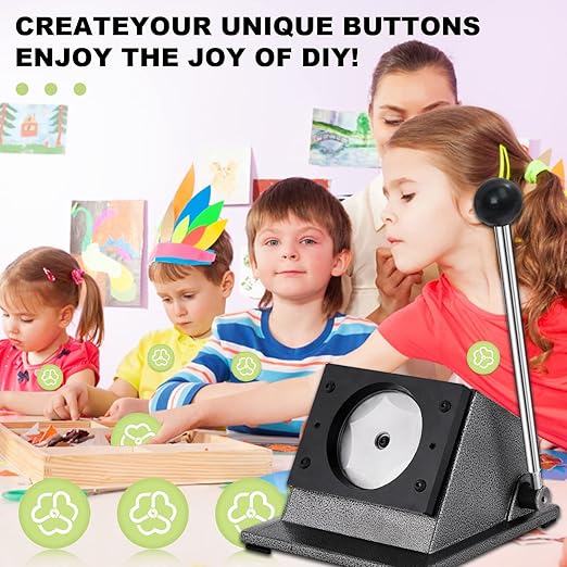 1.26" Button Paper Cutter Graphic Punch Die Cutter Button Cutter for 32mm Buttons, 1.732" Circle Cutter Round Paper Cutter