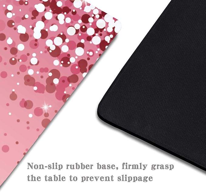 I Can Do All Things Inspirational Quote Mouse Pad, Pink Mouse Pads for Desk Non-Slip Rubber Base Mousepad for Laptop, Mouse Pad for Women Mouse Pads for Wireless Mouse Desk Pad Desk Accessories