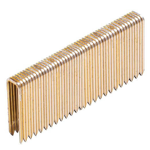 1000-Count 1-1/2 Inch Length, 18 Gauge 1/4 Inch Narrow Crown Staples, Heavy Duty Beveled Chiseled Pointed Galvanized Staples, for Pneumatic, Electric 18GA Stapler Gun