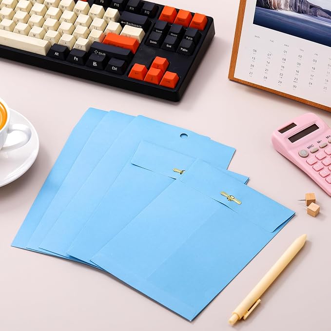 Teling 50 Pcs Manilla Clasp Envelopes Kraft Closure | Metal Clasp Secure Closure, Reinforced Flap, Small Catalog for Documents Mailing Files, Office School Business Home
