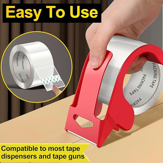 Clear Packing Tape, Heavy Duty Packaging Tape Refills 24 Rolls, 2 inch x 65 Yards, Shipping Tape Box Tape Mailing Tape for Shipping Packaging Moving Sealing and Storage