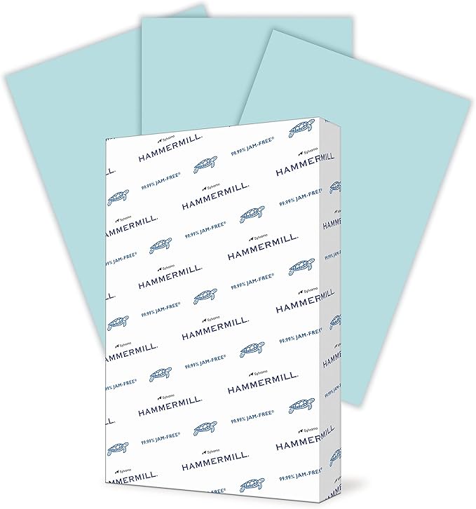 Hammermill Colored Paper, 20 lb Blue Printer Paper, 11 x 17 - Made in the USA, Pastel Paper, 102137R - 1 Ream (500 Sheets)