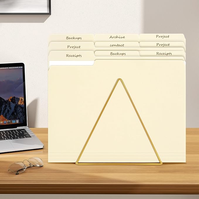 File Folders,21 Pack Manilla Folders 8.5x11,1/3 Cut Tabs Manila File Folders Letter Size for Easy Labeling and Organization,Vanilla Folders Great for Documents Home School Classroom Office Supplies
