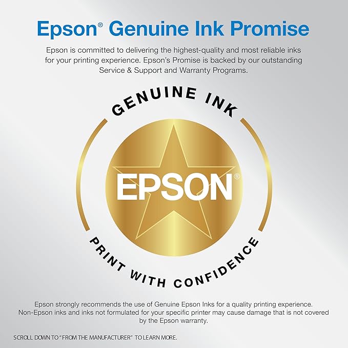 Epson EcoTank ET-2980 Wireless All-in-One Color Supertank Printer with up to 3 Years of Ink Refillable Tanks, Perfect for Home, 15 PPM, 1.44" Colorful Screen, Auto 2-Sided Printing - White