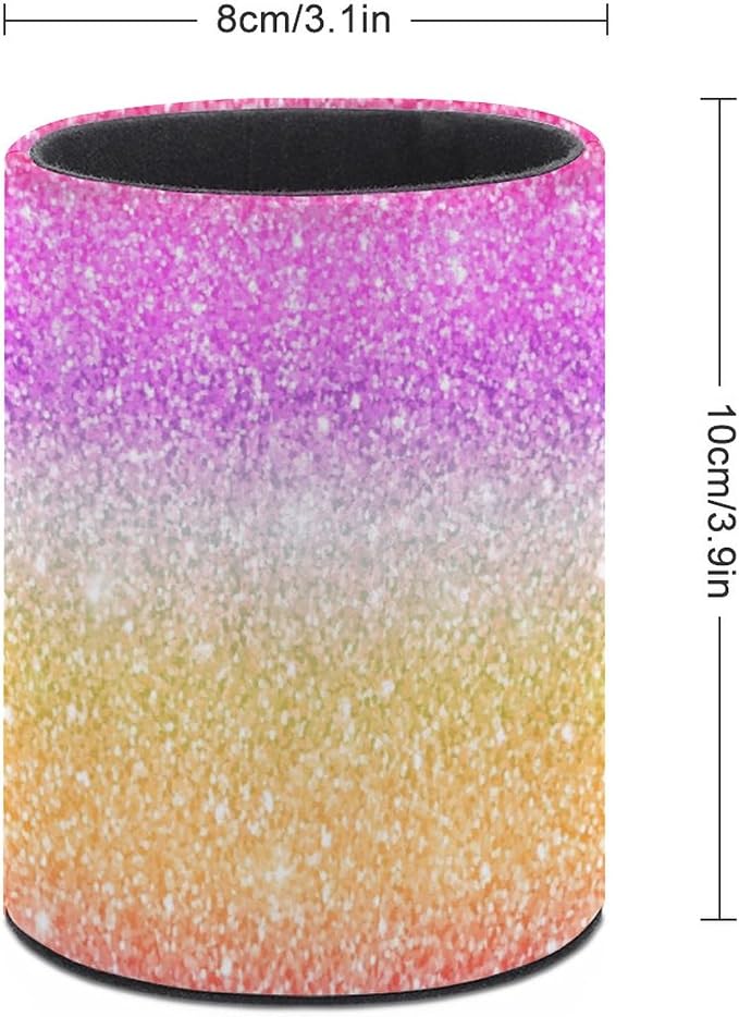 Glitter Pen Holder Pencil Cup for Desk Organizer | Cute Makeup Brush Holder PU Multifunctional Office Suppliesfor Decor Home Classroom School