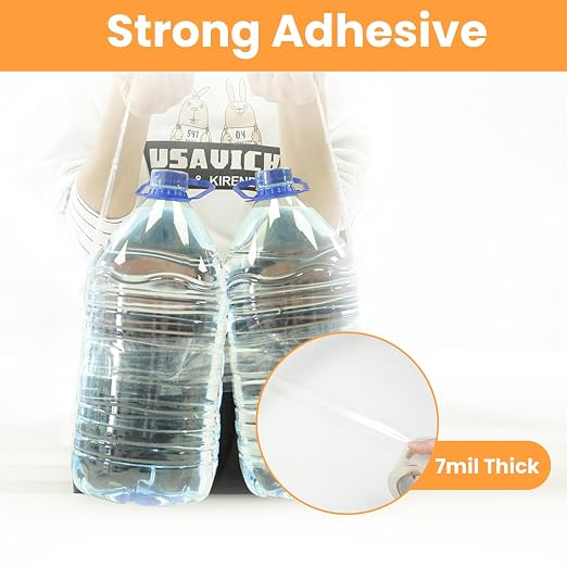 TAPEBEAR Super Clear Packing Tape 1.88" x 55Yards 2.7mil Thick Moving Tape | Storage Packaging Tape Heavy Duty Tape Refills, High Transparency, Long Lasting, 48Rolls