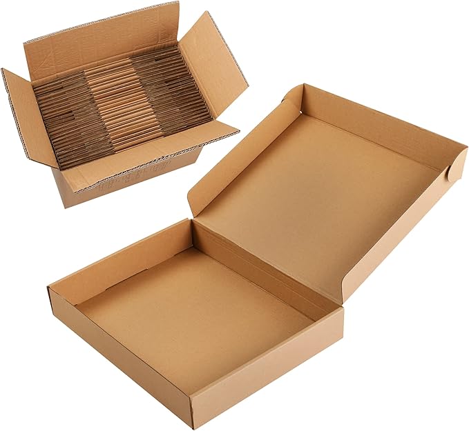 Brown Corrugated Cardboard Boxes - 13x10x2, 30 Pack - Shipping & Mailing Boxes