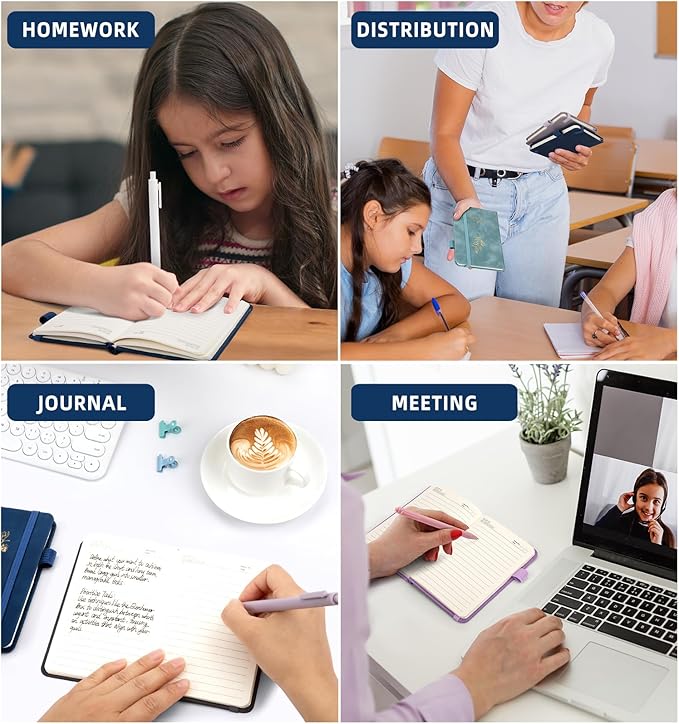 3 Pack Pocket Journaling Notebooks, A6 Small Notebook For Note Taking Journaling Notebooks Journals For Writing Mini Note Pads With Pen Holder 120 Pages 100 GSM Thick Paper-3 Deep Blue