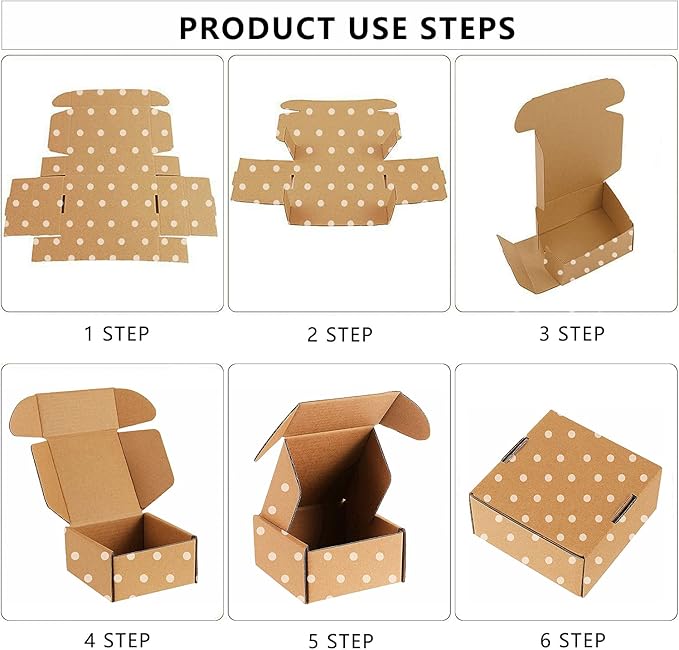 25 Pack Small Shipping Boxes - Corrugated Cardboard Mailers, Gift & Craft Packing, Jewelry Shipping (4" x 4" x 2")