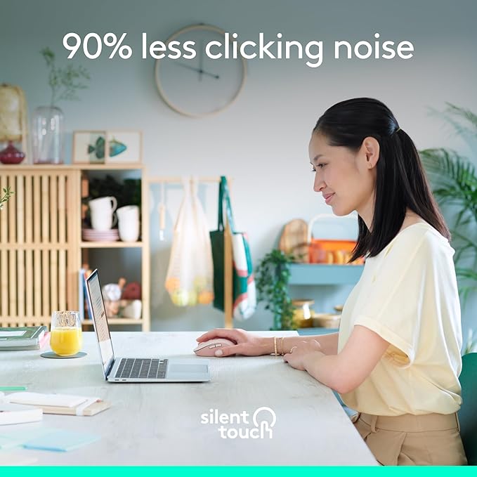 Logitech Signature M650 Wireless Mouse - for Small to Medium Sized Hands, 2-Year Battery, Silent Clicks, Customizable Side Buttons, Bluetooth, for PC/Mac/Multi-Device/Chromebook - Rose