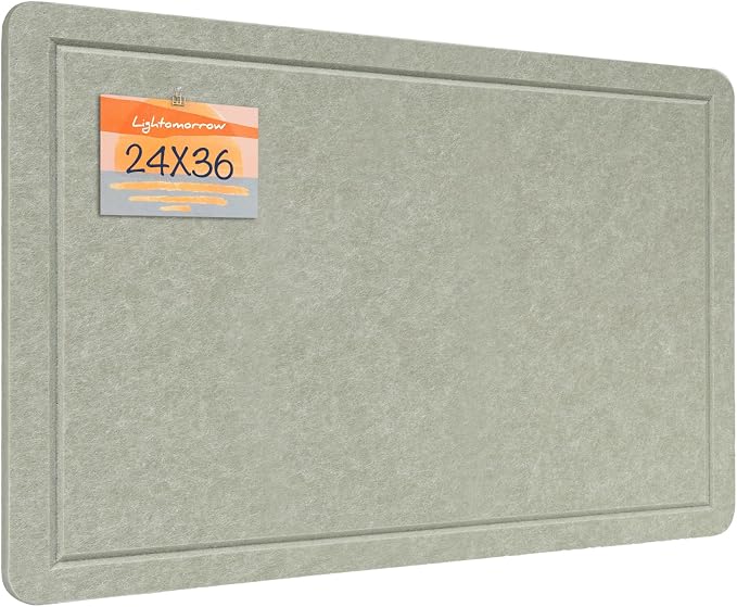 Felt Bulletin Board 36x24 inches, Decorative Pin Board for Home & Office | Cork Board Alternative for Wall with Push Pins, Display Mood Board for Photos, Notes & Reminders