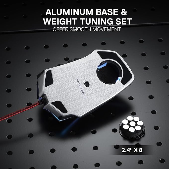 Redragon M990 MMO Gaming Mouse, 32000 DPI High Precision Wired RGB Gamer Mouse w/23 Programmable Buttons, 16 Side Macro Keys, Software Supports, Aluminum Base
