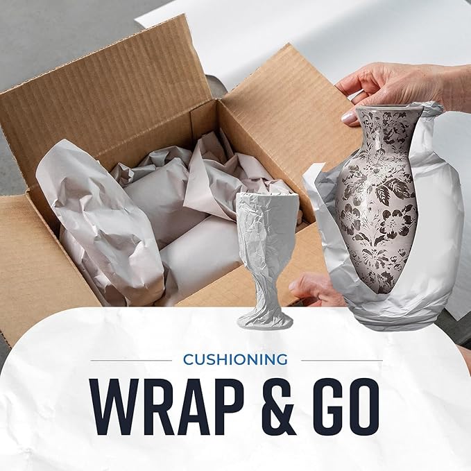 Bryco Goods Newsprint Packing Paper Sheets for Moving - 5lb - 160 Sheets of Newspaper Paper - Must Have in Your Moving Supplies - 27" x 17" - Made in USA