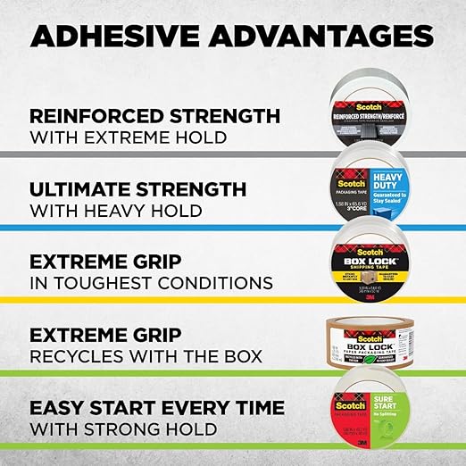 Scotch Strapping Packaging Tape, 1.88 in x 360 in (48 mm x 9.14 m), 36/case