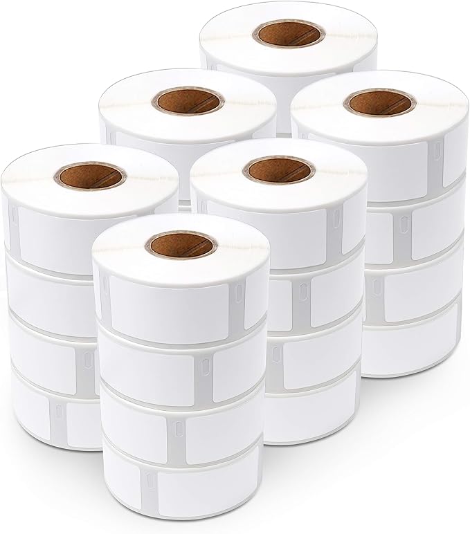 Replacement for DYMO 30336 (24 Rolls, 12000 Labels) 1" X 2 1/8" | Direct Thermal Barcode and Address Labels - Compatible with LabelWriter 450, 450 Turbo, 4XL (NOT 550, 5XL) - Aegis Adhesives