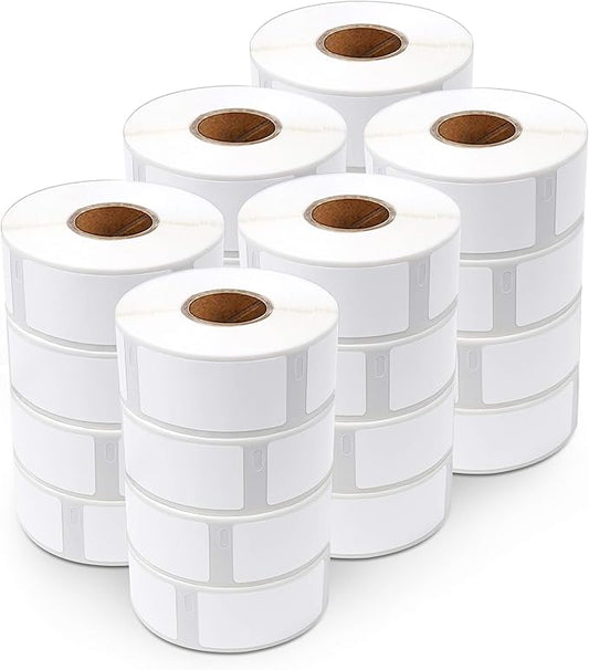 Replacement for DYMO 30336 (24 Rolls, 12000 Labels) 1" X 2 1/8" | Direct Thermal Barcode and Address Labels - Compatible with LabelWriter 450, 450 Turbo, 4XL (NOT 550, 5XL) - Aegis Adhesives