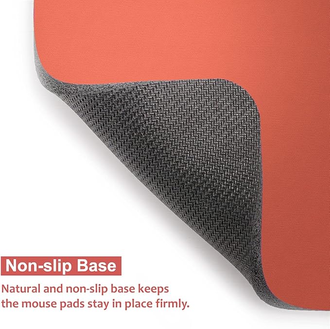 Audimi Small Mouse Pad 6 x 8 Inch, Mini Mouse Pad Thick for Laptop Wireless Mouse Home Office Travel, Portable & Washable (Orange)