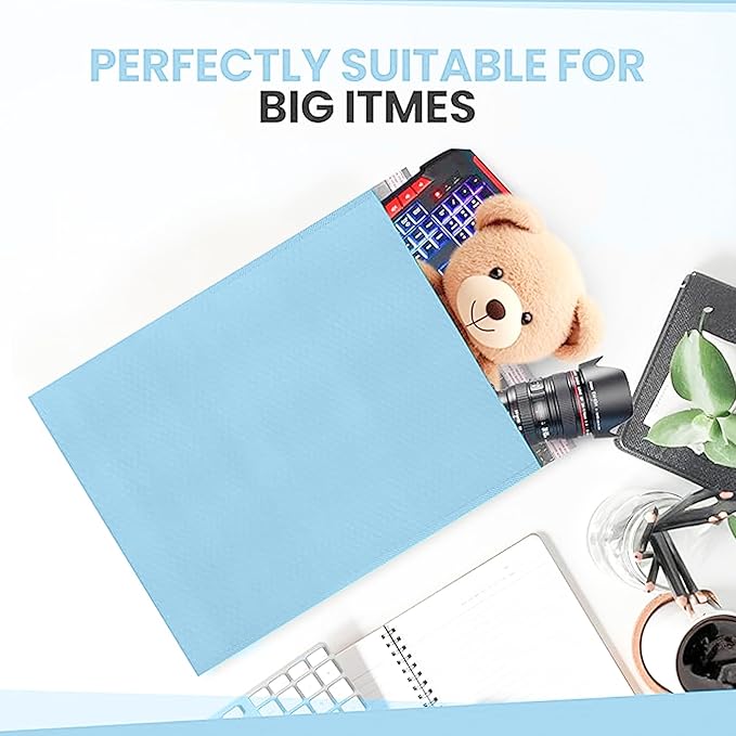 Light Blue Poly Bubble Mailers 14.50x20 Inch #7 | Self Seal Large Padded Envelopes | Air Cushioned Bubble Mailer | Usable Size 14.25x19 Inch | Waterproof Lightweight Mailing Shipping Bags | 100 Pack