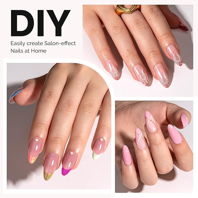 MelodySusie Medium Almond X Nail Tips - 300Pcs 15 Sizes Clear Acrylic, Half Matte Full Cover Press on Nails for DIY Extension&Salon Use,Pre-Shaped for Long-Lasting Manicure