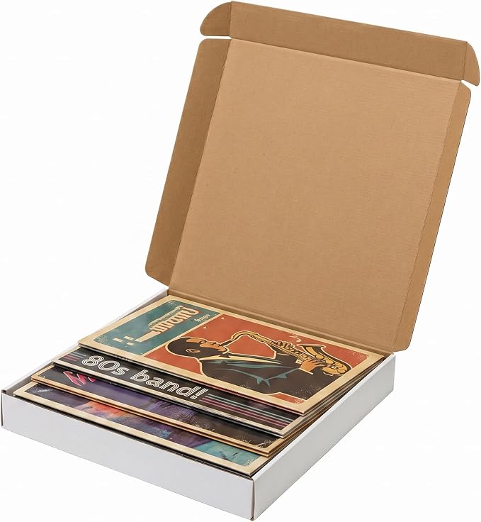 Wowxyz 14x14x2 Inches Shipping Boxes 25 Pack Corrugated Cardboard White Box | Medium White Literature Mailer Packaging Supplies